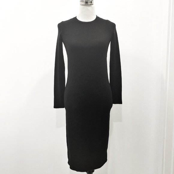 Zara Thermal Knit Long Sleeve Stretch Fitted Dress - Picture 2 of 7